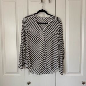 Express Grey and White long sleeve Size S